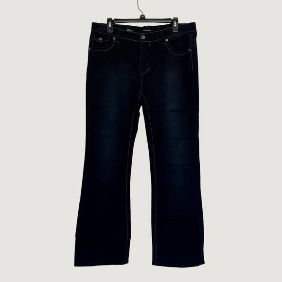 Liverpool Jeans Company Denim - Liverpool 14x32 Rita Bootcut Jeans Dark Wash Handsand Flap Pockets